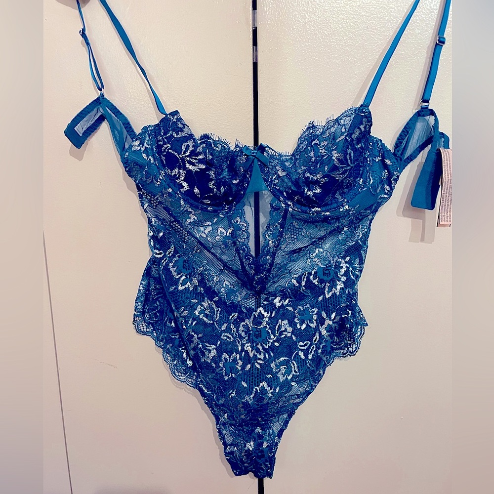 Vintage Victoria’s Secret Teal and Silver Teddy